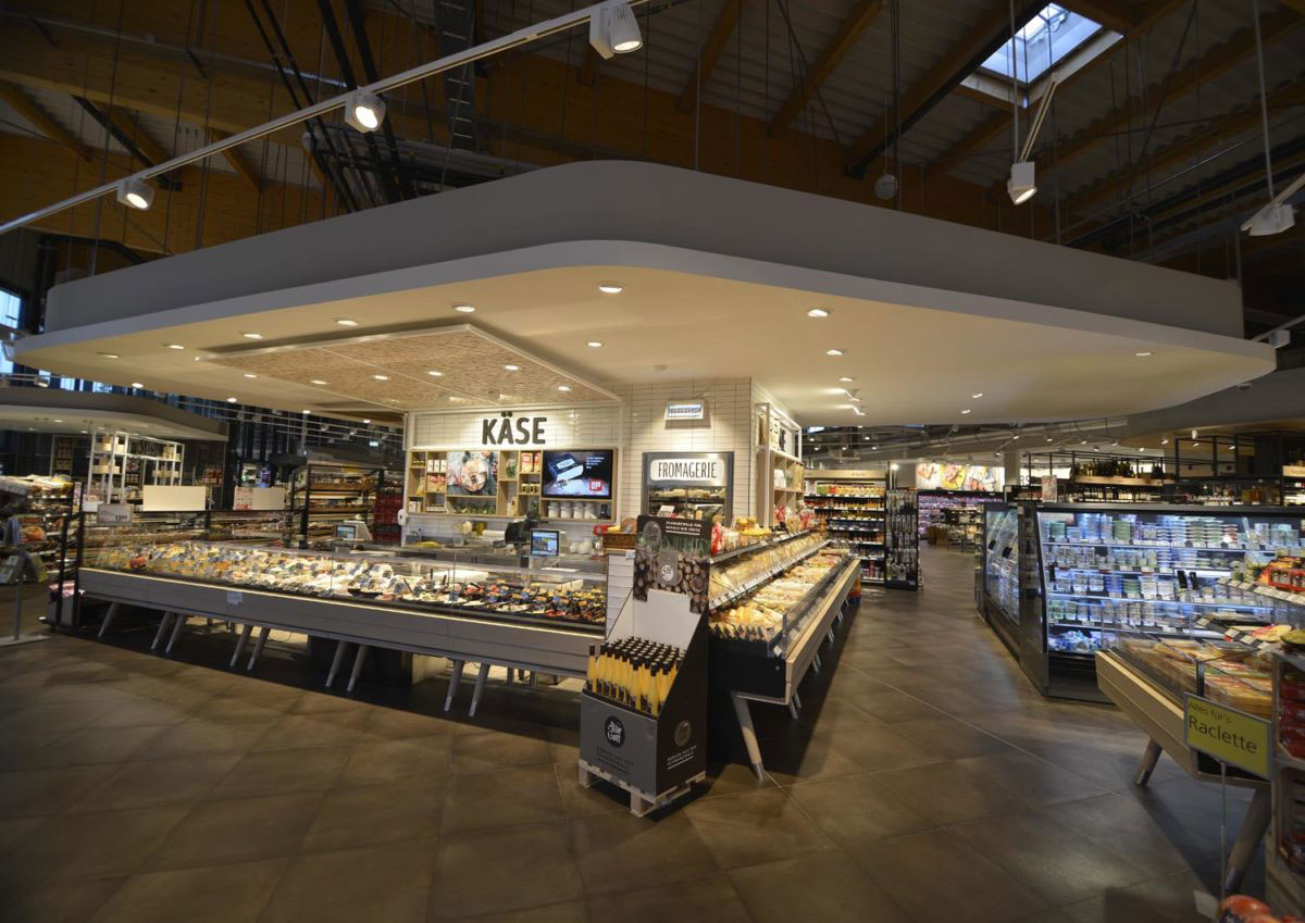 Convenience and flexibility in supermarket design at REWE, Germany cheese counter department