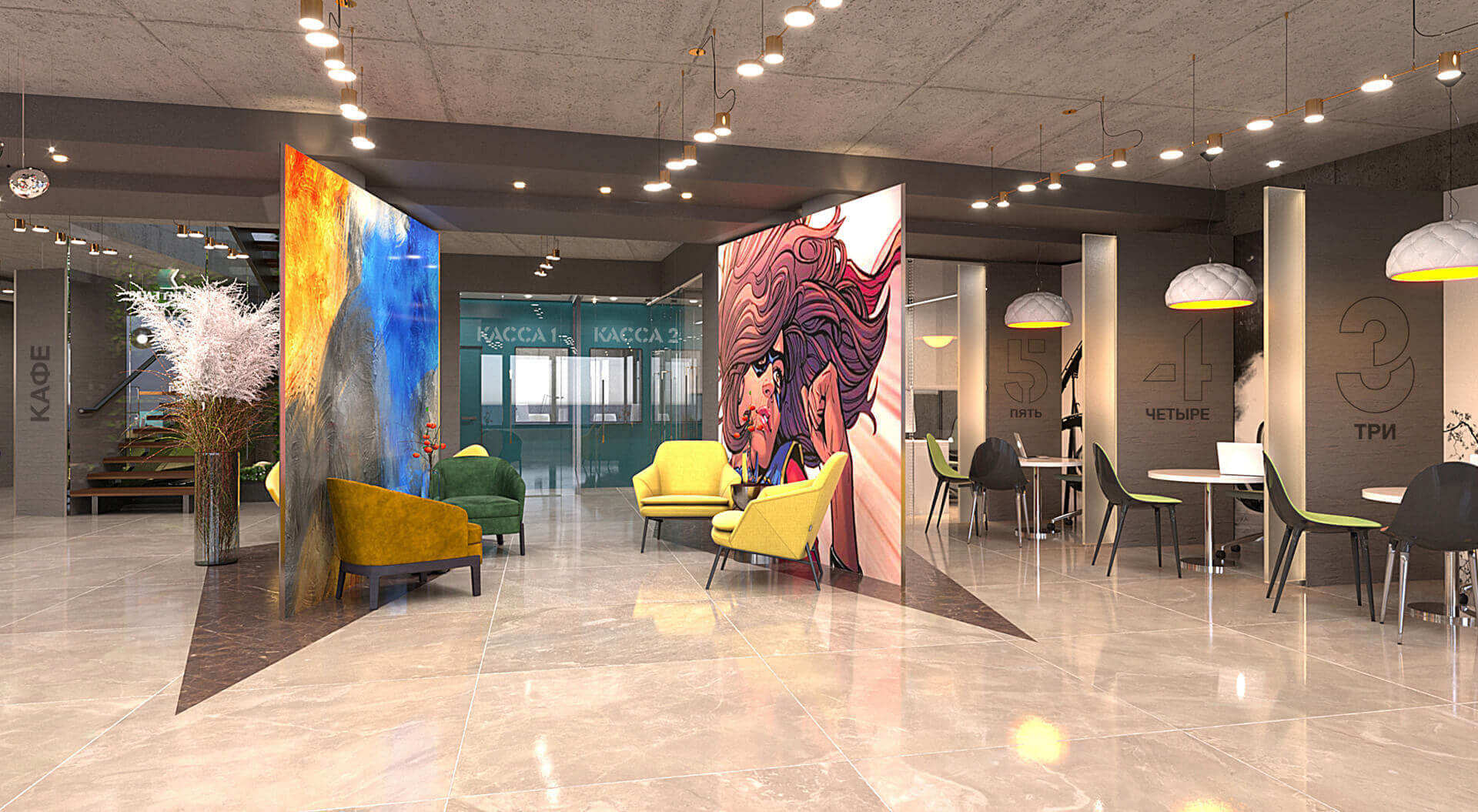 Zenit Bank Russia, Retail Interior Design, Customer Waiting Area and Interview Booths - CampbellRigg Agency