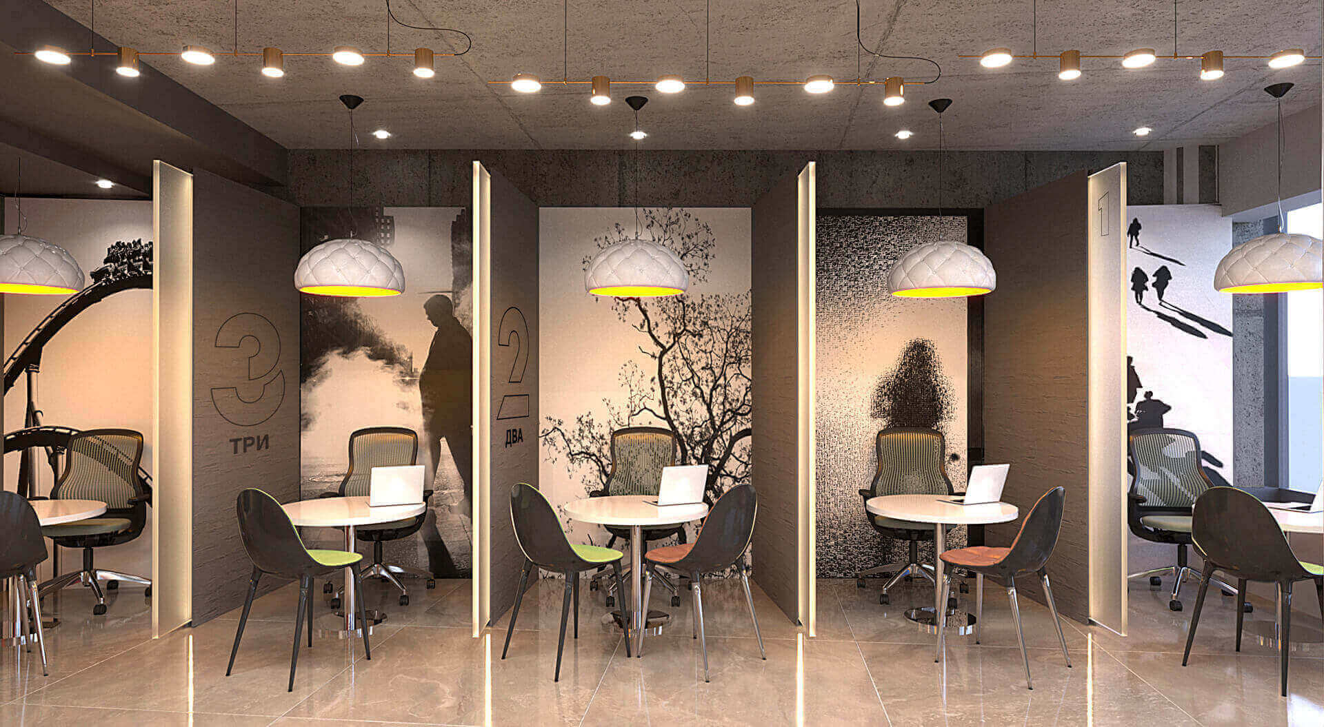 Zenit Bank Russia, Interview booths, Retail Branding, Brand Identity, In-branch Graphics and Interior design - CampbellRigg Agency