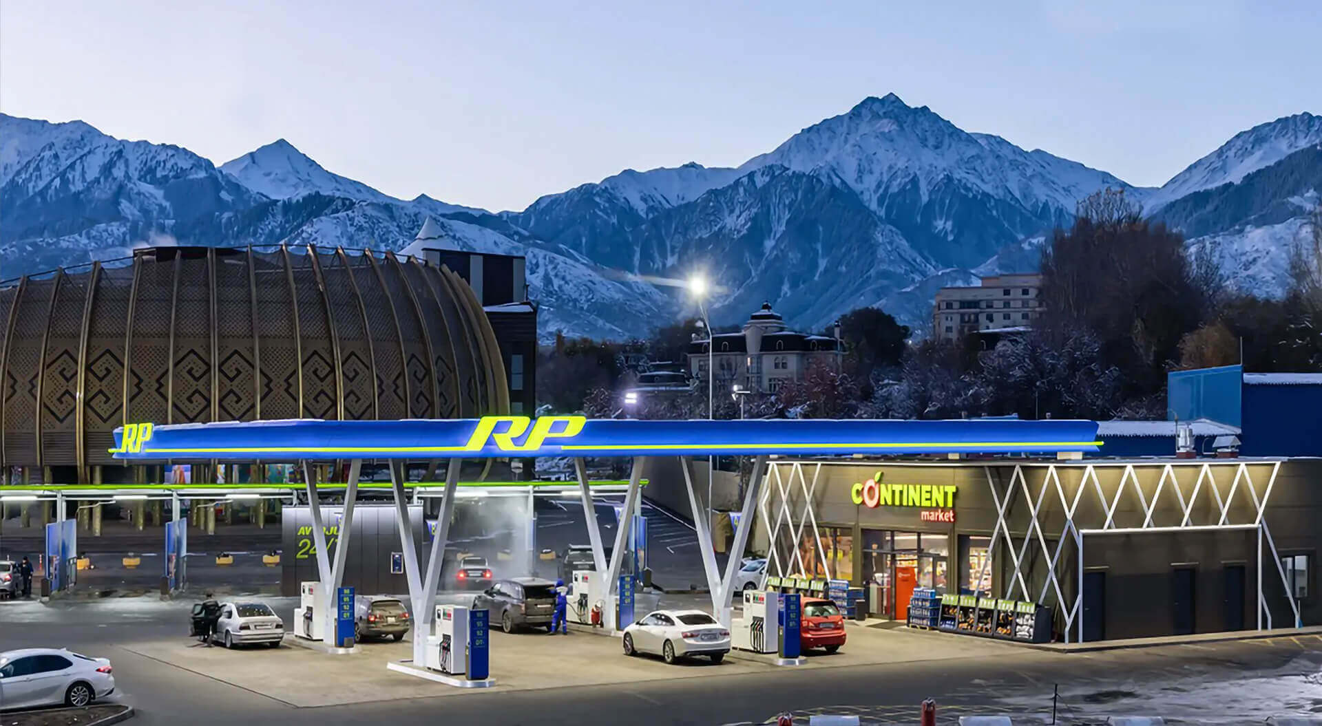 Royal Petroleum Petrol Forecourt Benchmark, Creative Branding, Innovative Architecture, C-Store Interior Design, Graphic Communications, Almaty Kazakhstan - CampbellRigg Agency
