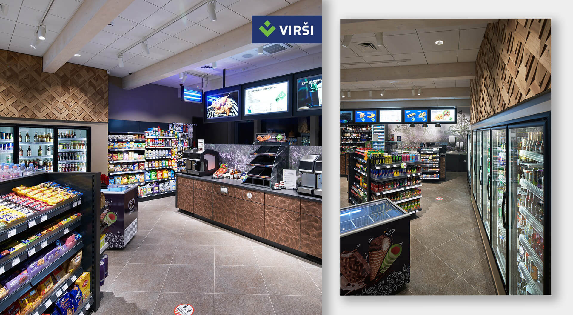 Trend Virsi CNG Gas Forecourt Benchmark Latvia, Creative Brand Convenience Store Interior Design, Graphic Communications - CampbellRigg Agency