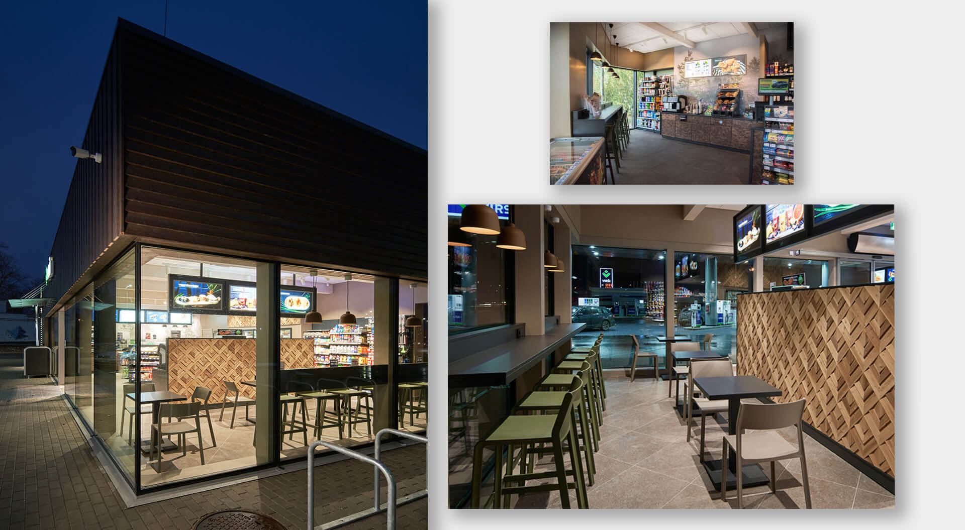 Trend Virsi CNG Gas Forecourt Benchmark Latvia, Creative Brand Convenience Store Interior Design, Graphic Communications - CampbellRigg Agency