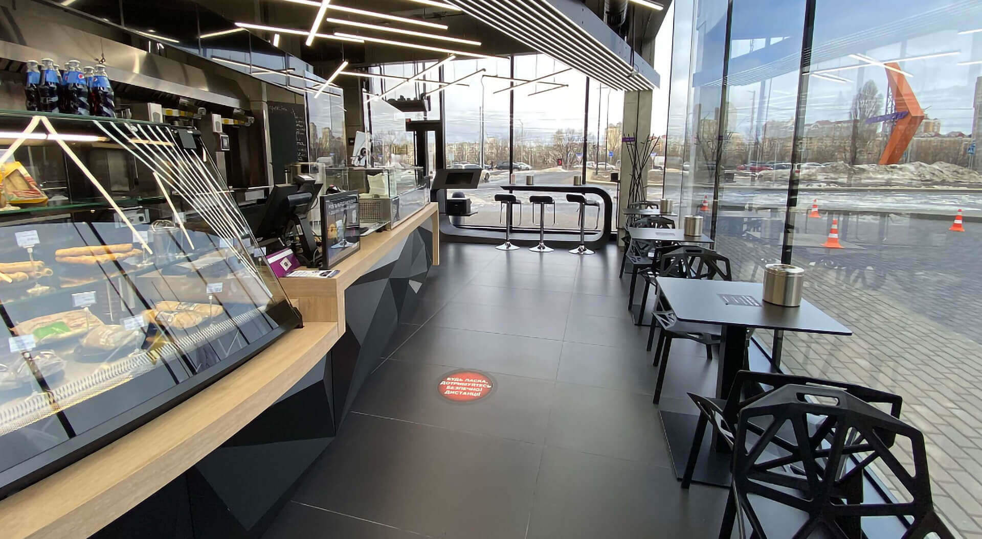 Trend Socar Petrol Forecourt Benchmark, Branded Restaurant, Buta Convenience Store Interior Design, Kyiv - CampbellRigg Agency