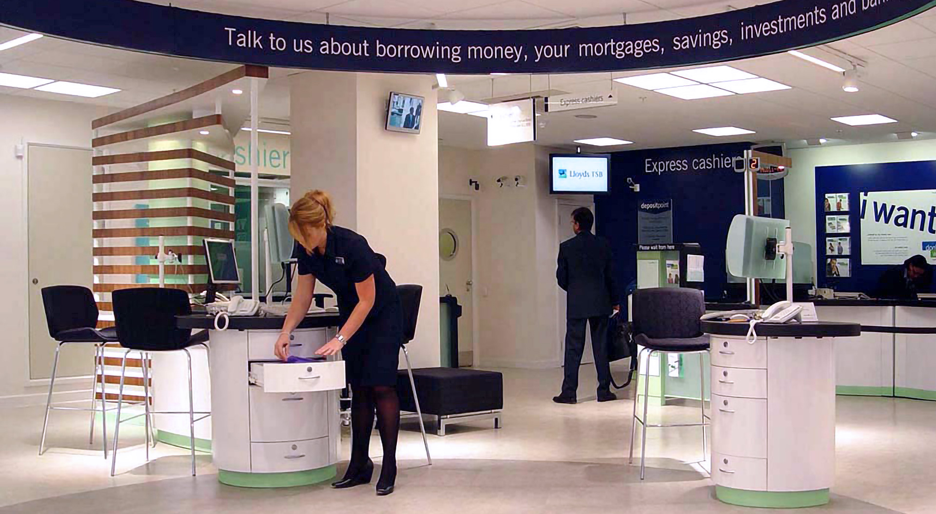 Lloyds Bank branch audit sales merchandising and sales marketing material Lloyds Bank Personal Banking and consultation point