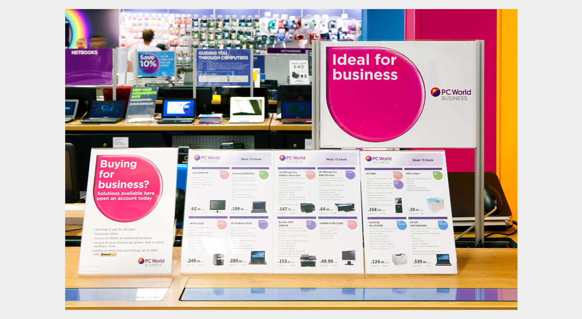 Currys PC World business branding Black Technology visual of store front