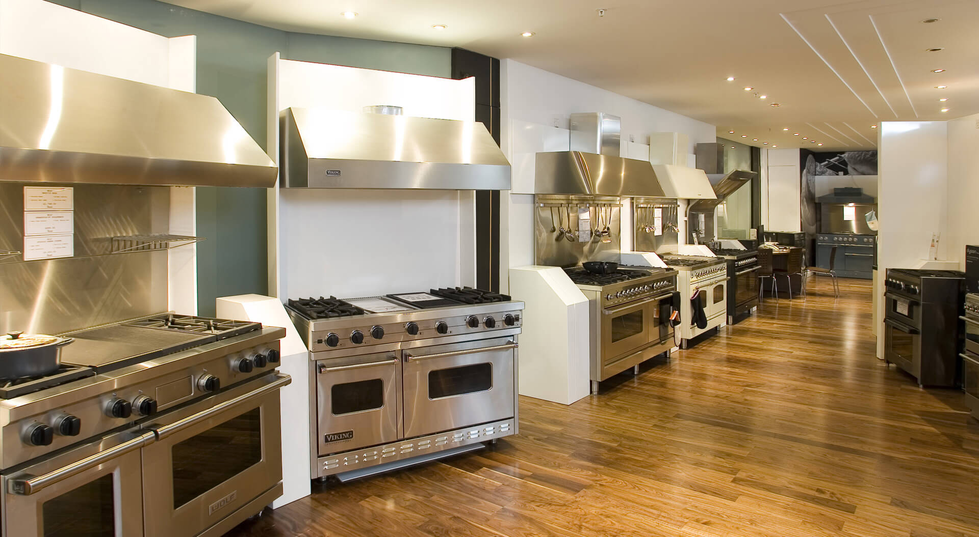 Harrods Department Store rebrand identity, interior design gas cookers and ovens