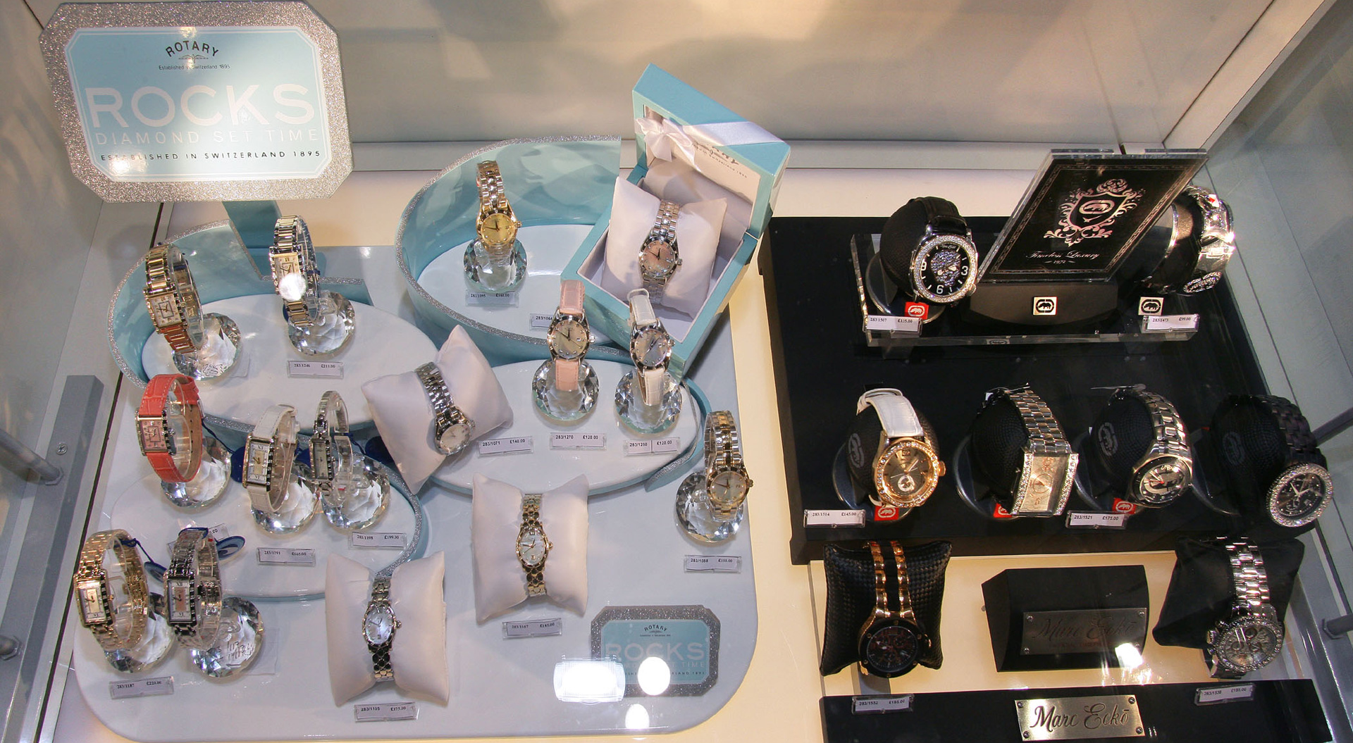 Argos store jewellery and watch gallery visual merchandising display