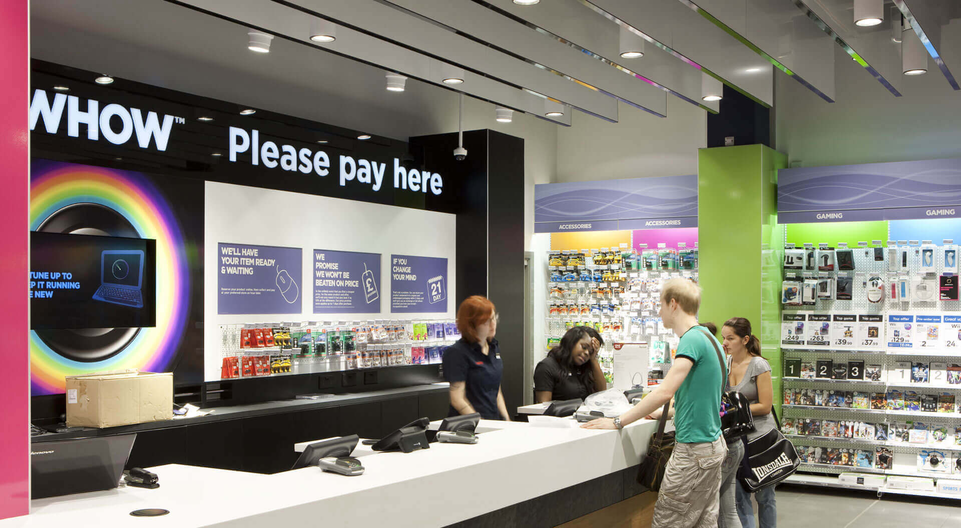 Black Technology, cash desk and point of sale material, design and communication