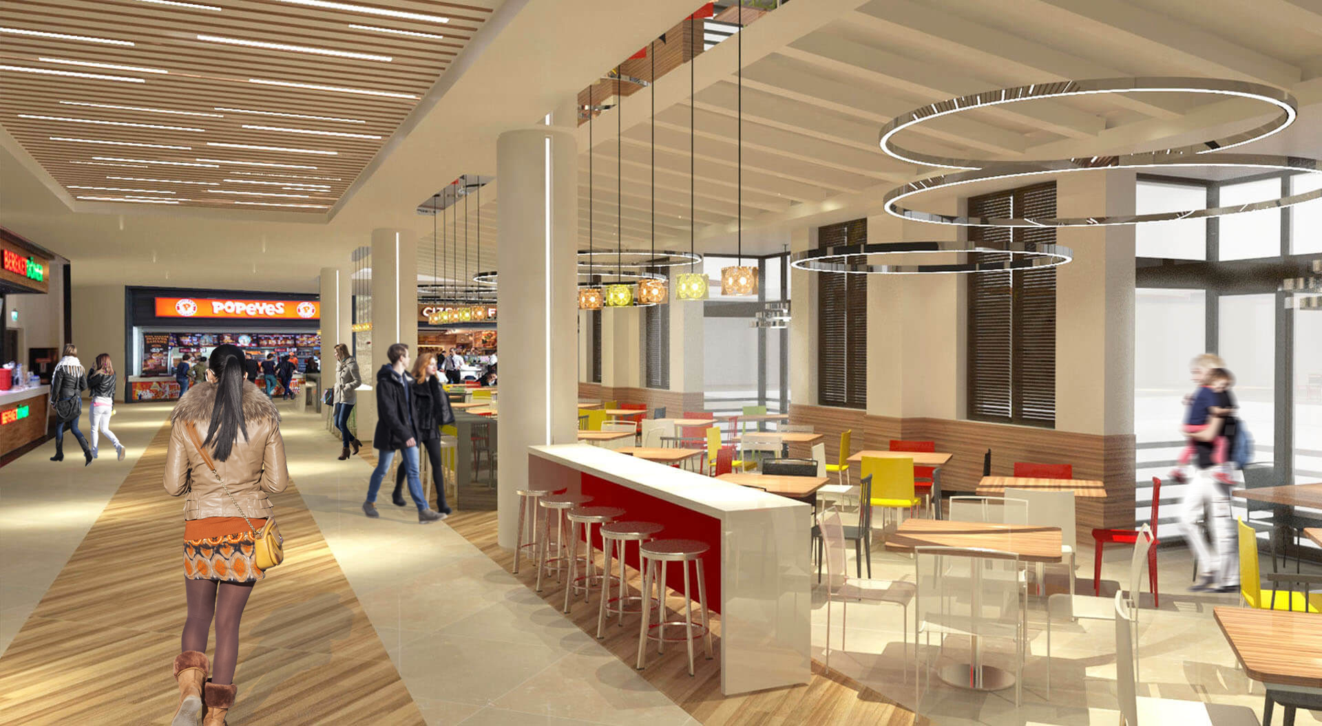 Forum Istanbul Turkey shopping mall proposed food court interior design Forum Istanbul Shopping Mall food court interior design and seating