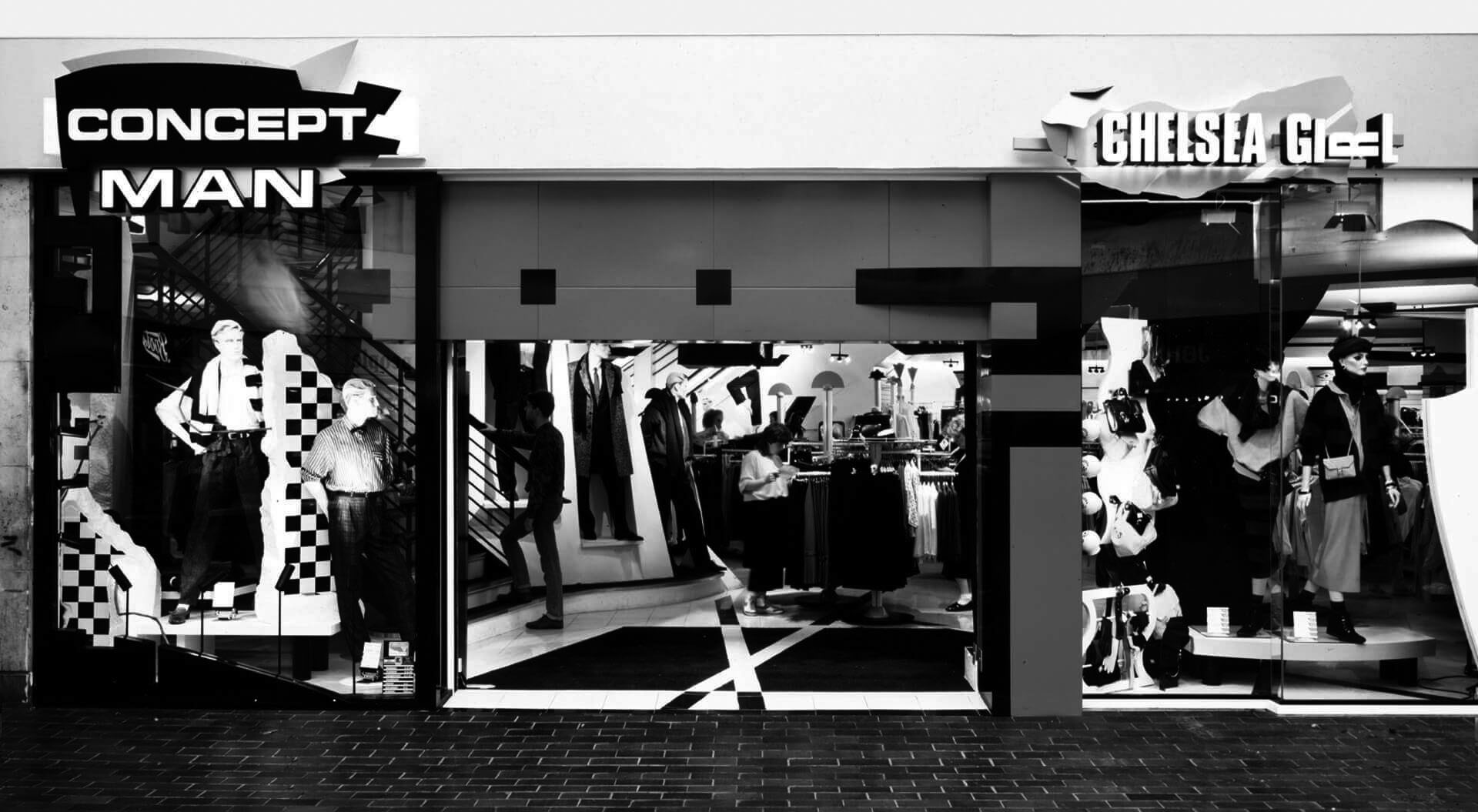 Concept Man brand interior store design shopfront signage