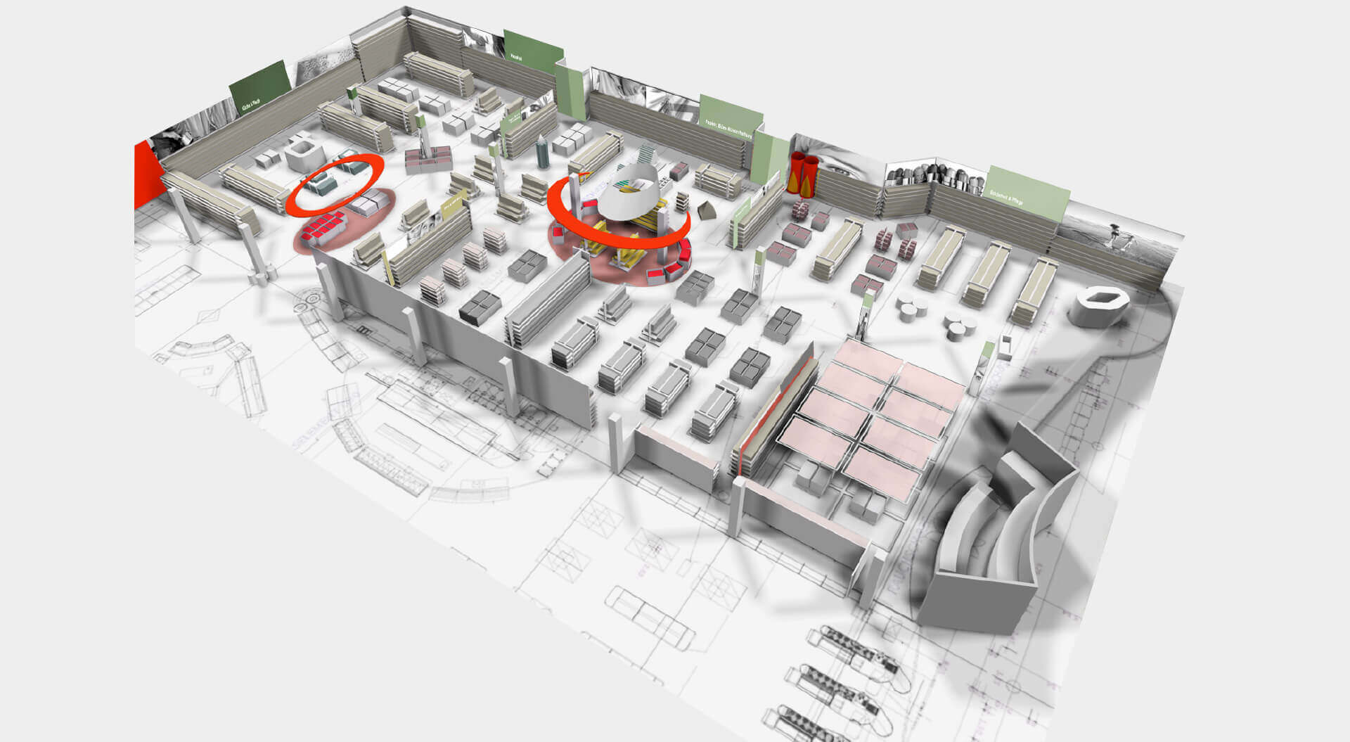 Interspar compact hypermarket store planing product categories