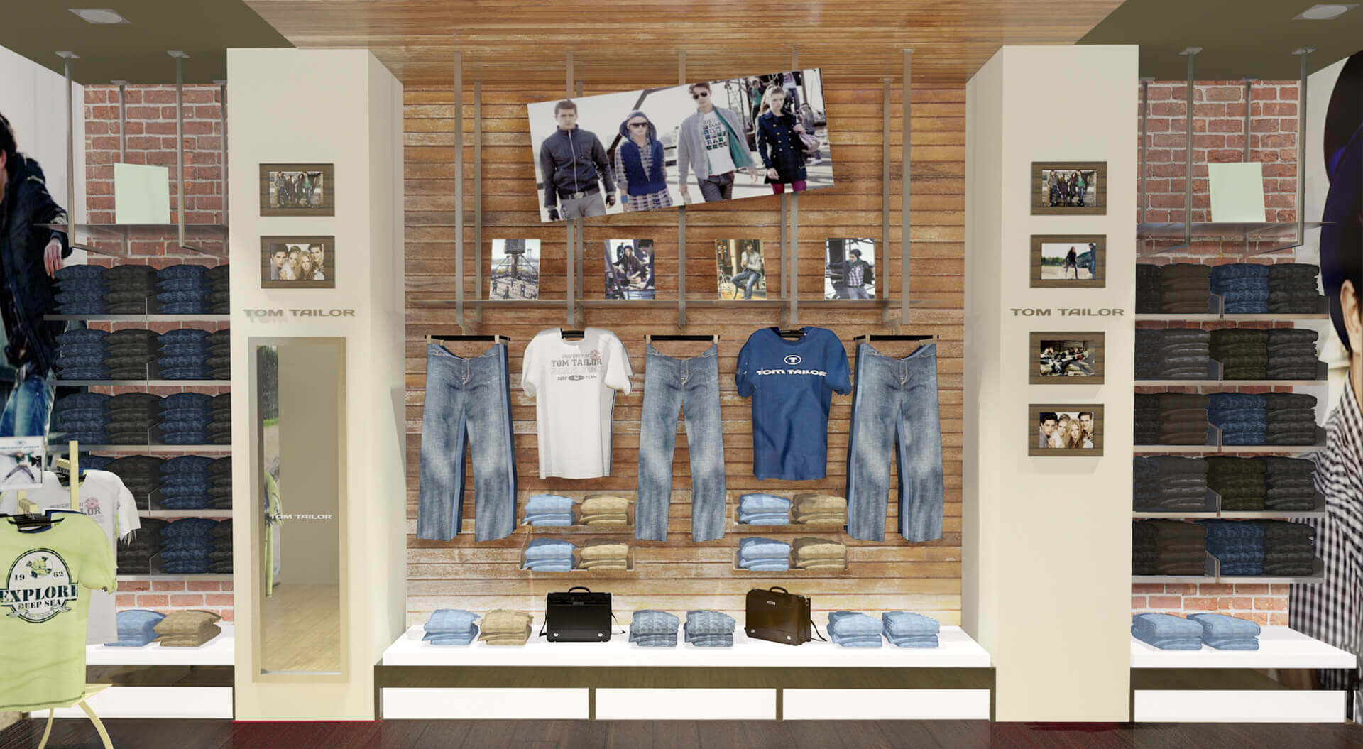 Tom Taylor fashion store denim department merchandising system design