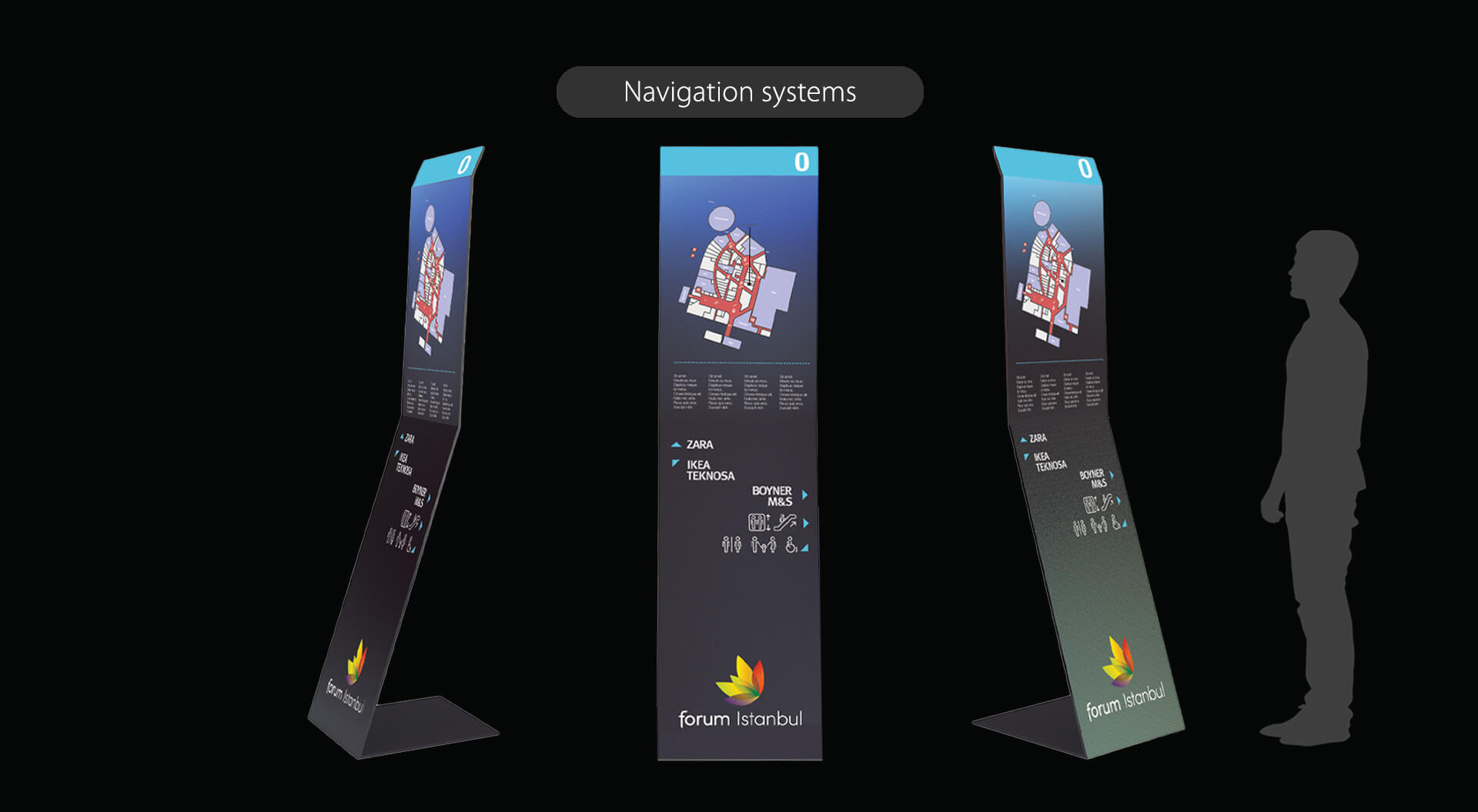 Shopping Mall navigation system for Forum Istanbul Mall, Turkey