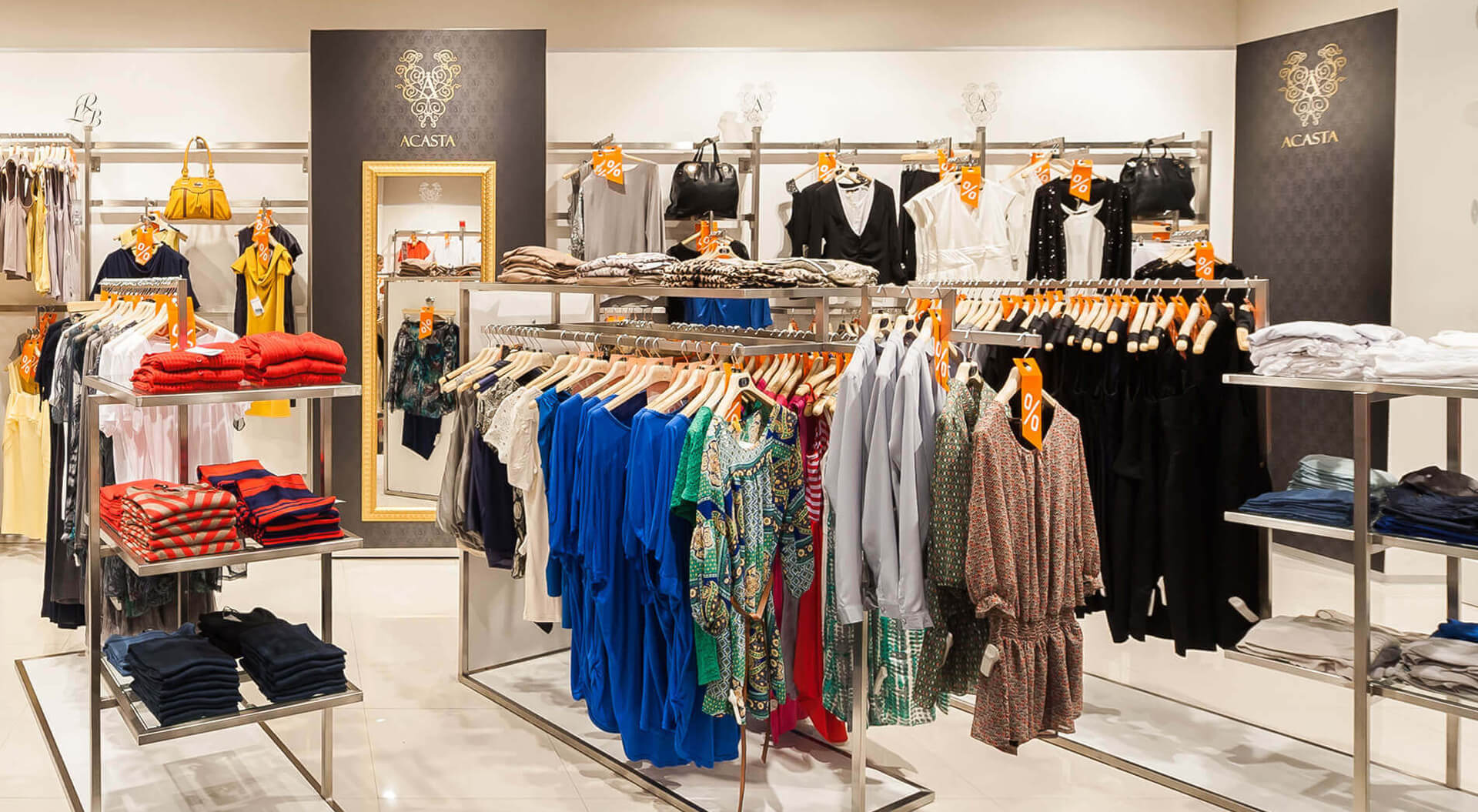 Snow Queen fashion store interior design – Acasia department