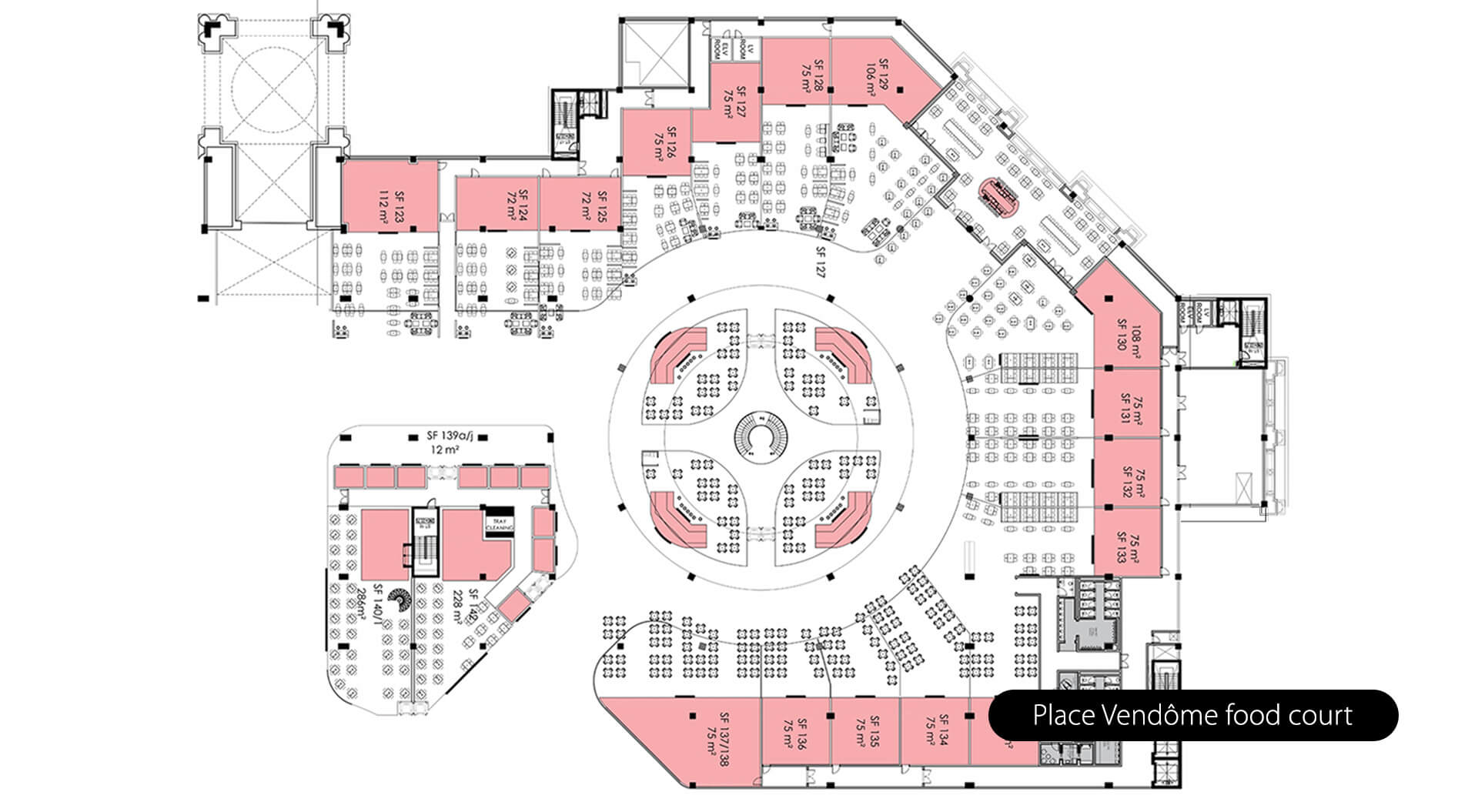 Place Vendôme Mall food court planning - Qatar