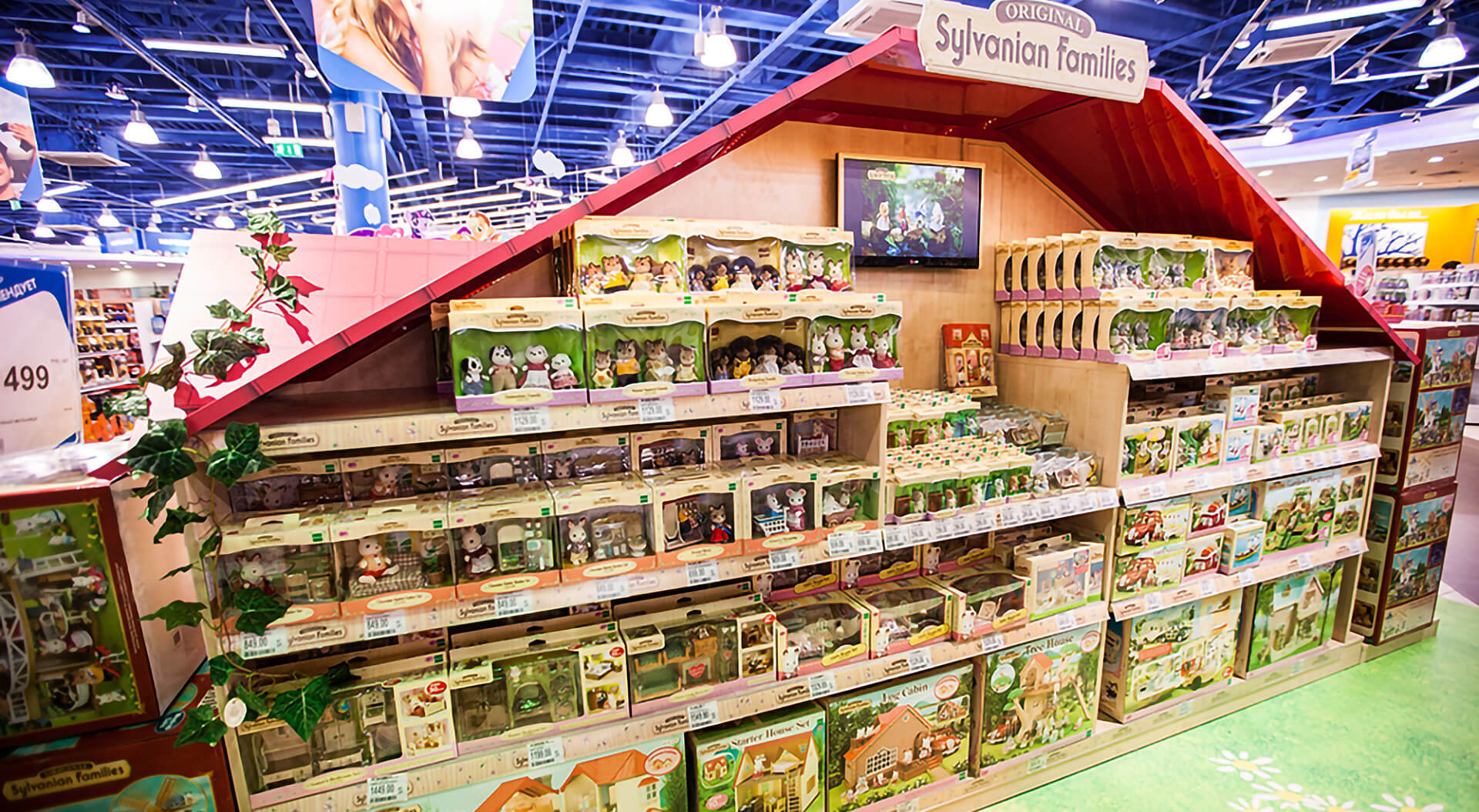 Sylvanian Families toy zone at the Detskiy Mir store Moscow 