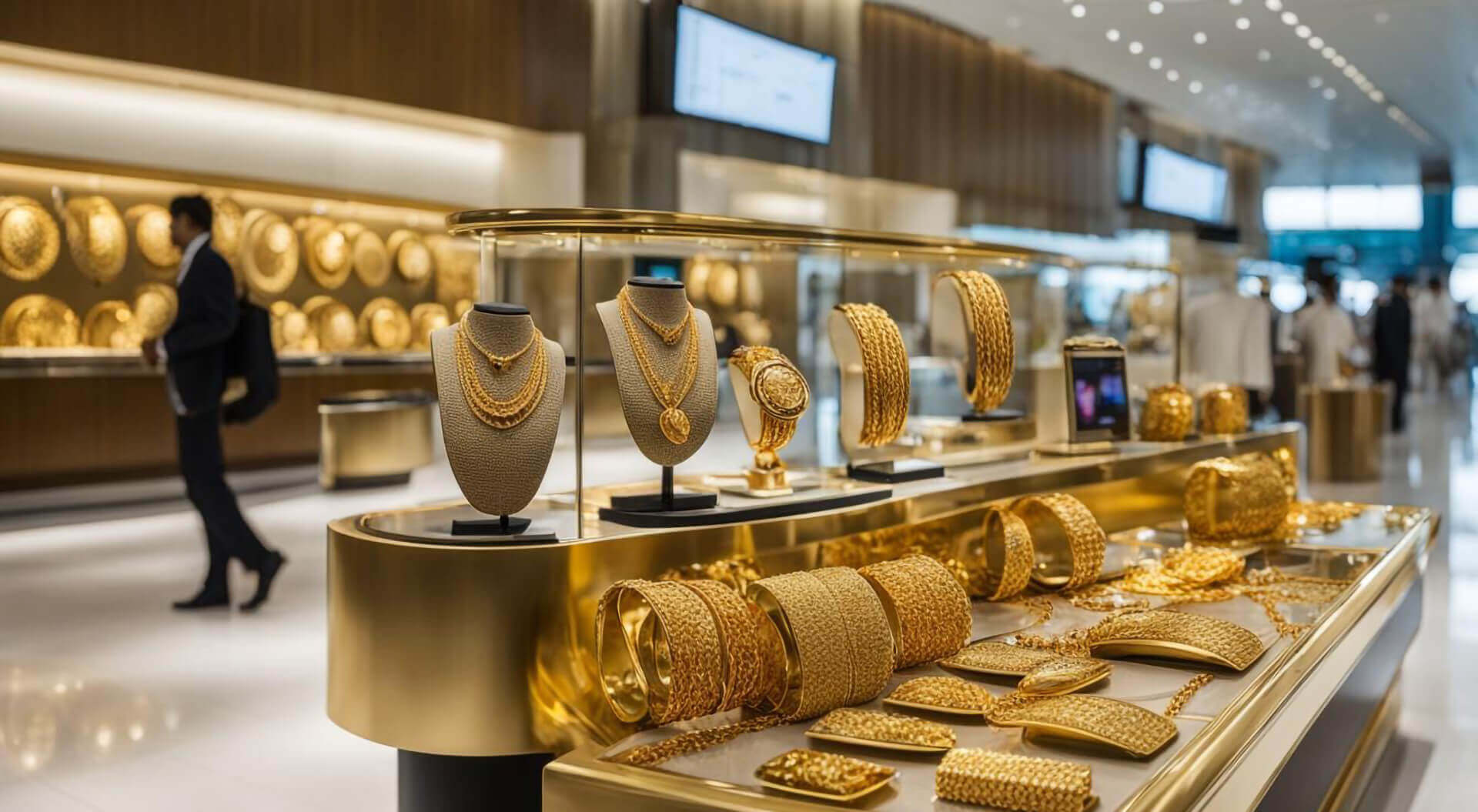 Oman Airport Duty Free Luxury Retail jewellery store design