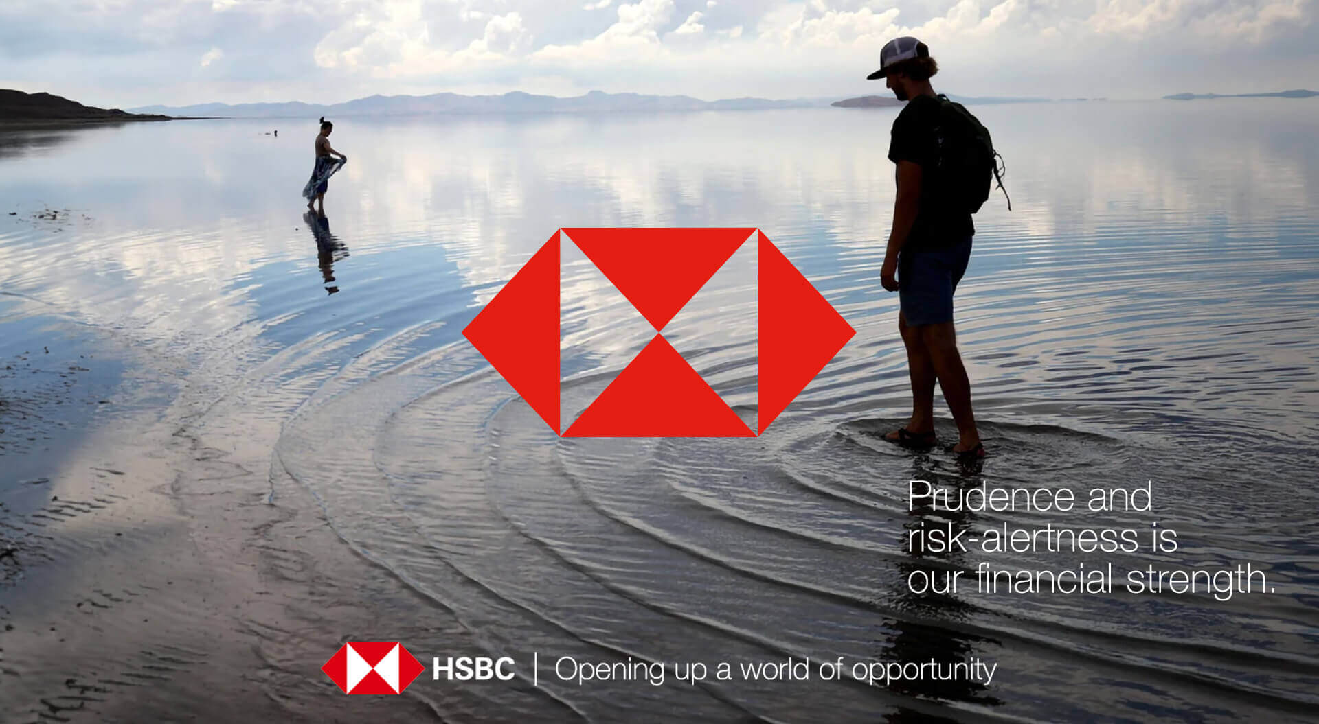 HSBC Bank, Innovative digital advertising design. Brand message – Prudence and risk-alertness is our financial strength