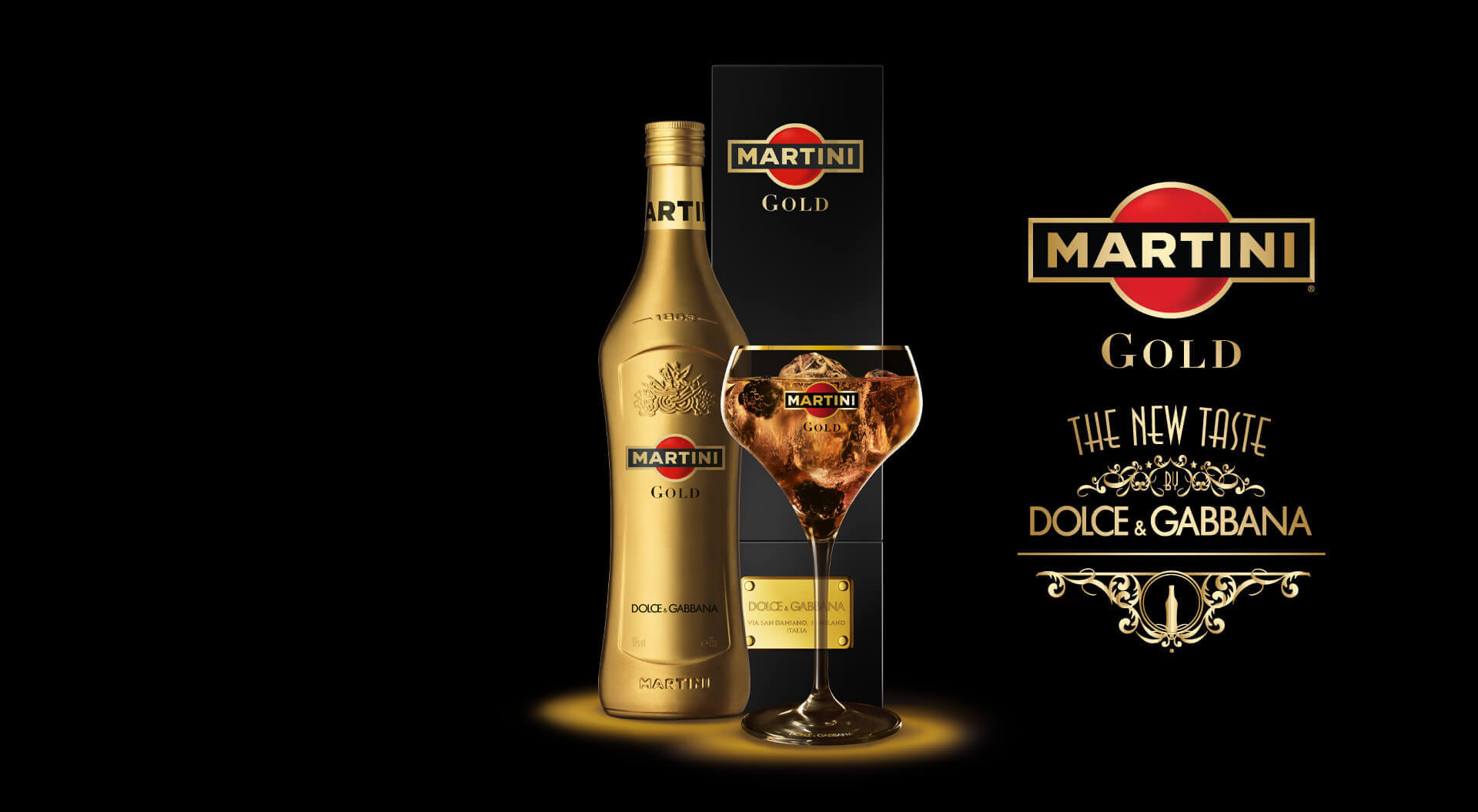 Martini Gold Dolce Gabbana Branding and Packaging Design
