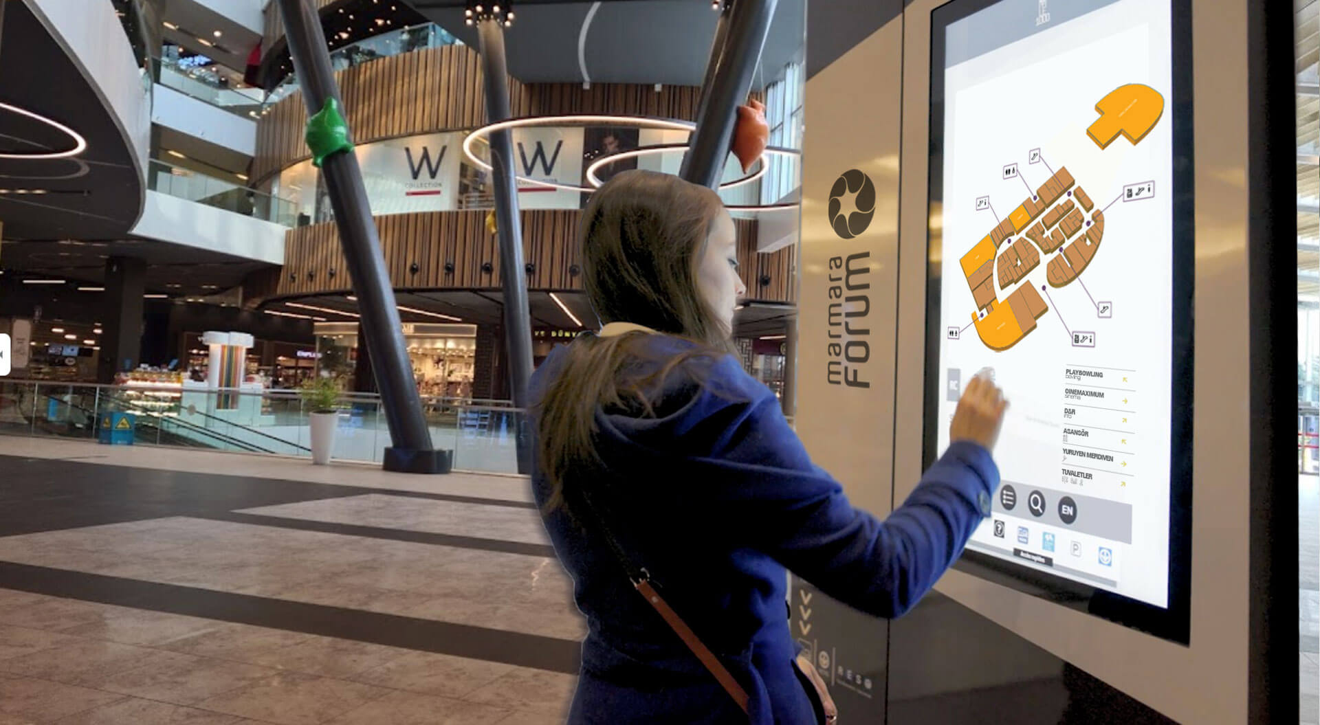 Marmara Forum Istanbul internal digital signage