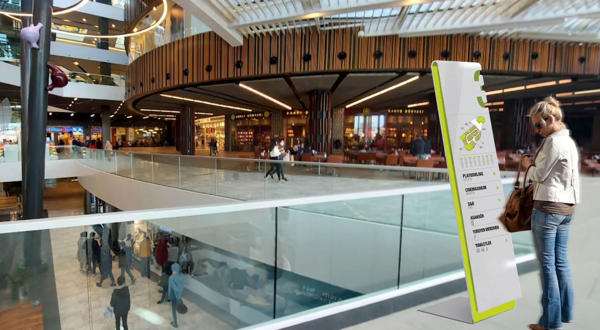Marmara Forum shopping mall navigation system