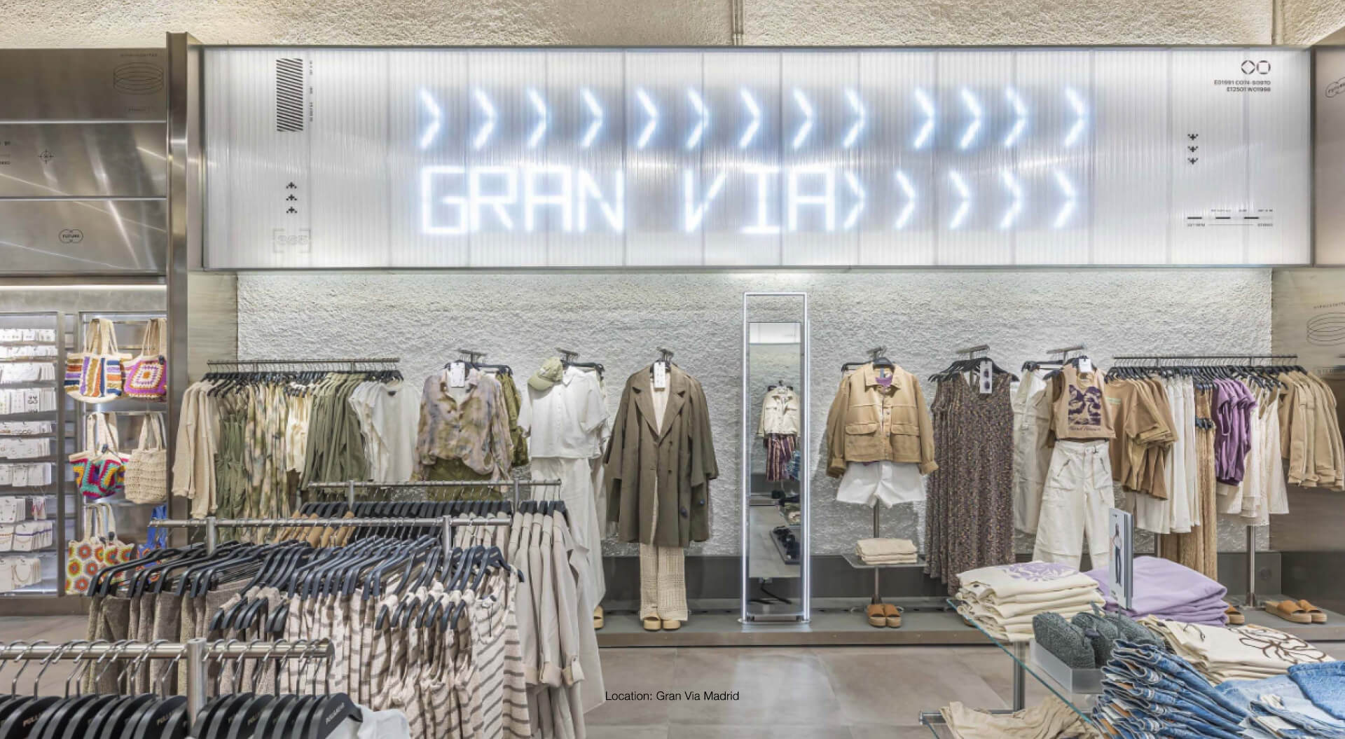 Pull & Bear Retail Branding, Store Interior Design, Graphic Communications Location: Gran Via, Madrid
