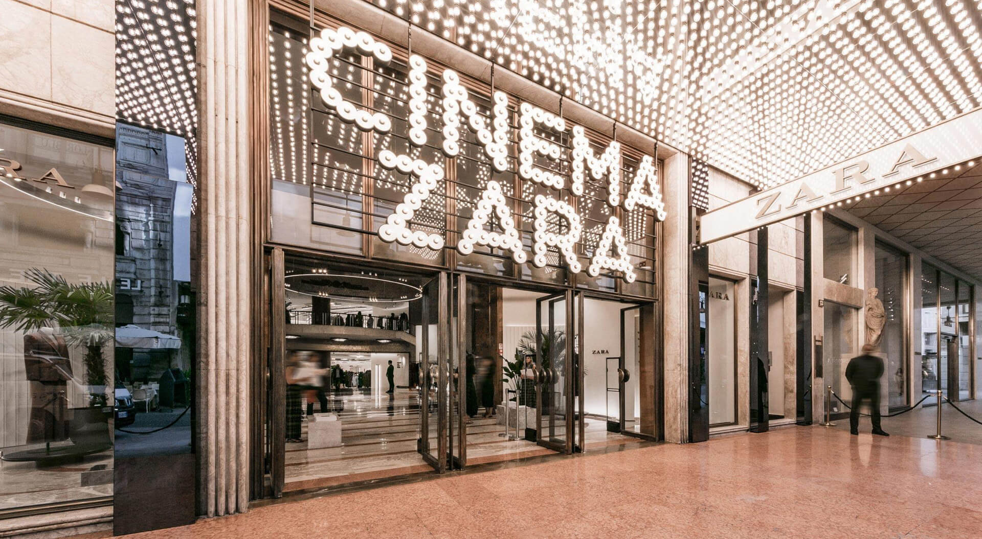 Zara store interior at Corso Vittorio Emanuele, Milan
