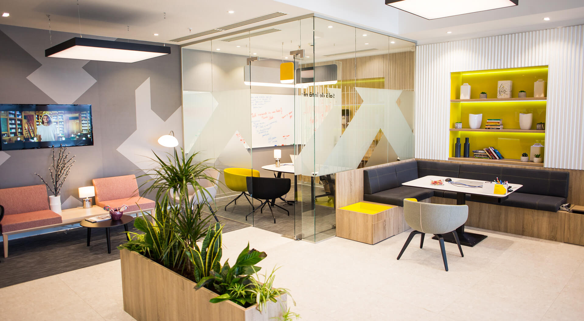 Raiffeisen Micro Bank - Waiting Area & Discussion Point Interior Design
