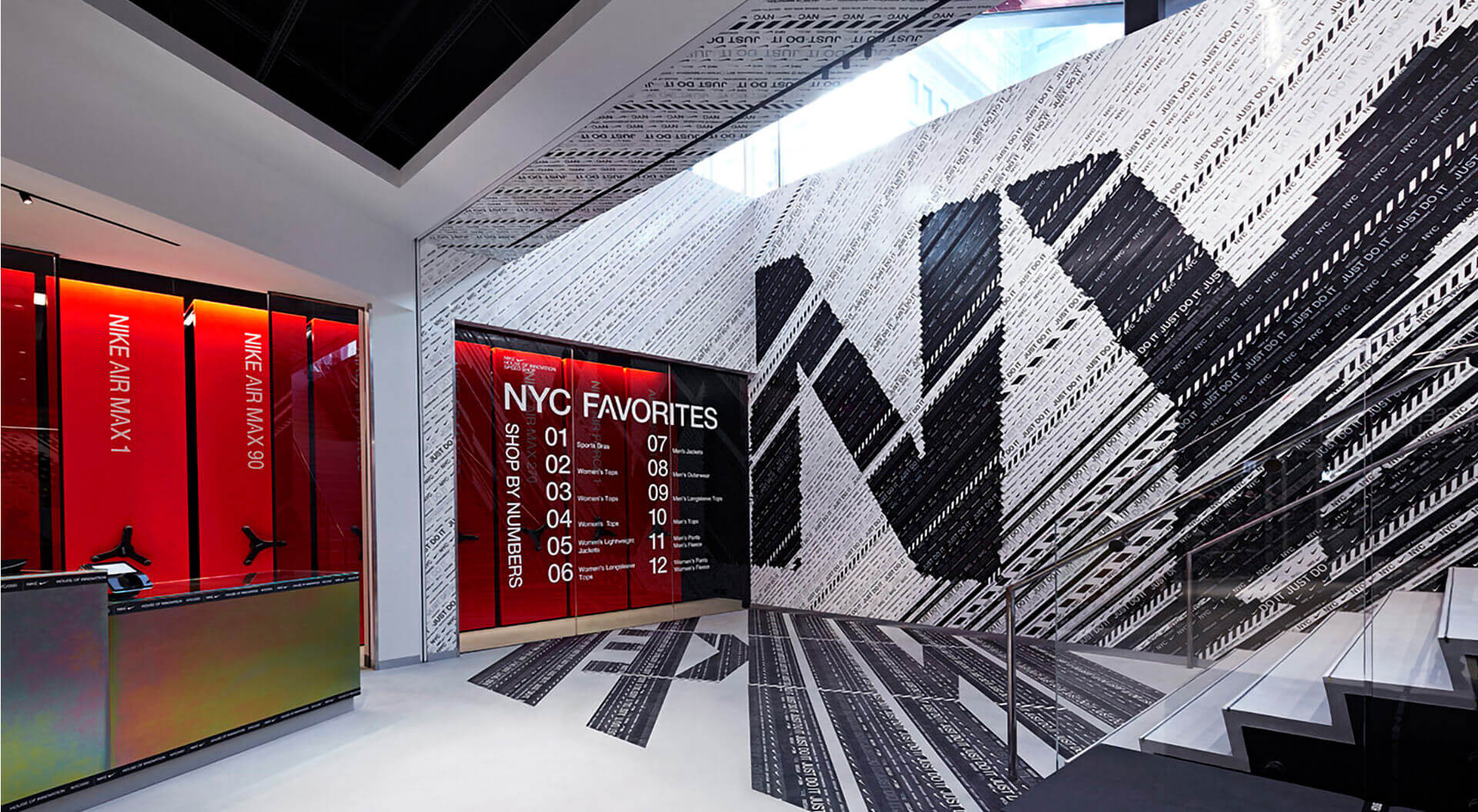 Nike house of innovation store branding NYC - Navigation System