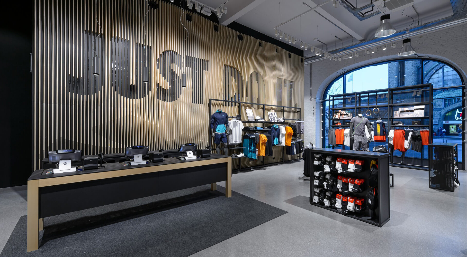 Nike JUST DO IT - Cashier and Interior store design - Hamburg
