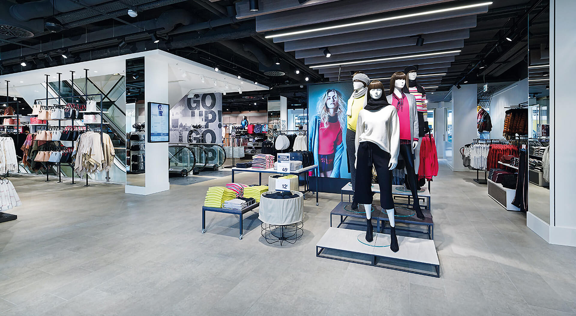 C&A Store Interior design and Visual Merchandising Systems Concepts Zurich