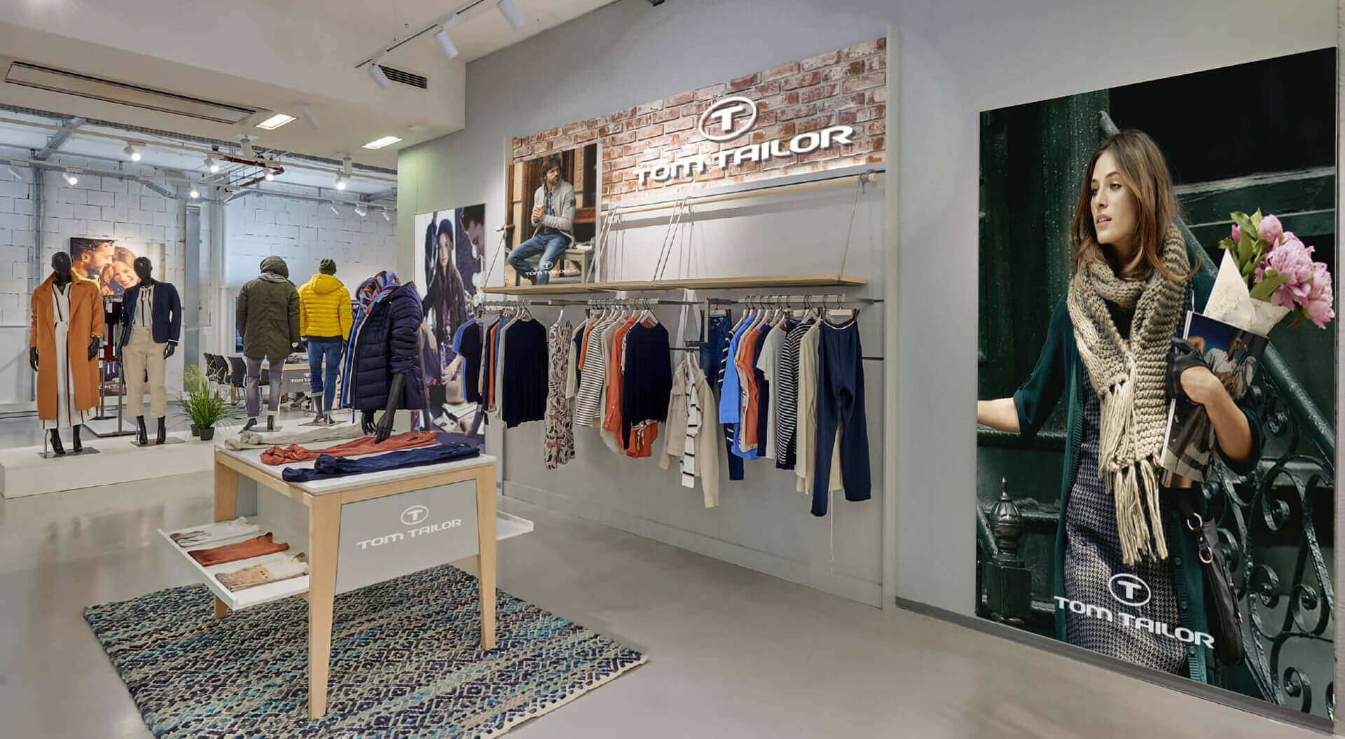 Tom Tailor rebrand interior store design and visual merchandising