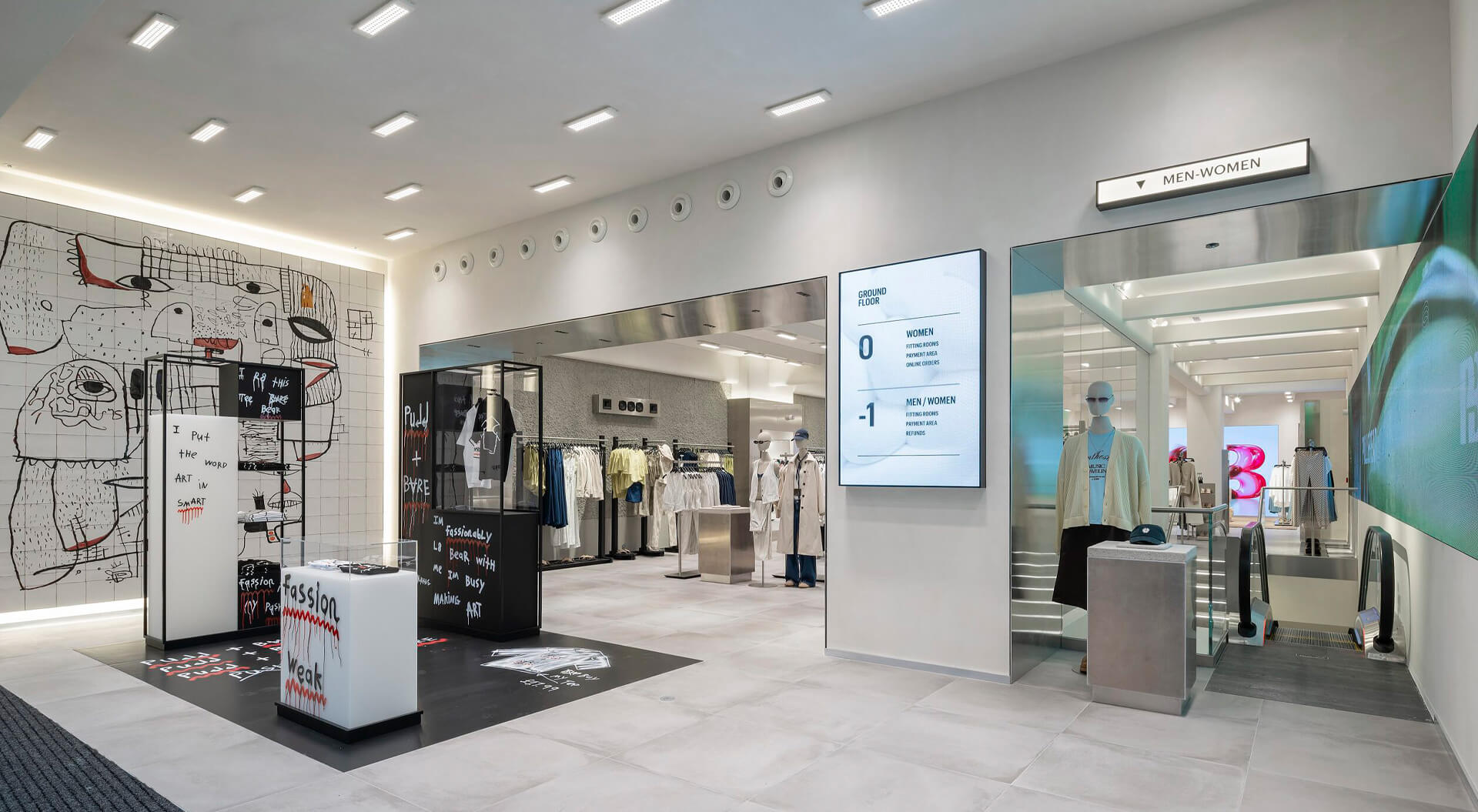Pull & Bear Retail Branding, Store Interior Design, Graphic Communications Oxford Street London