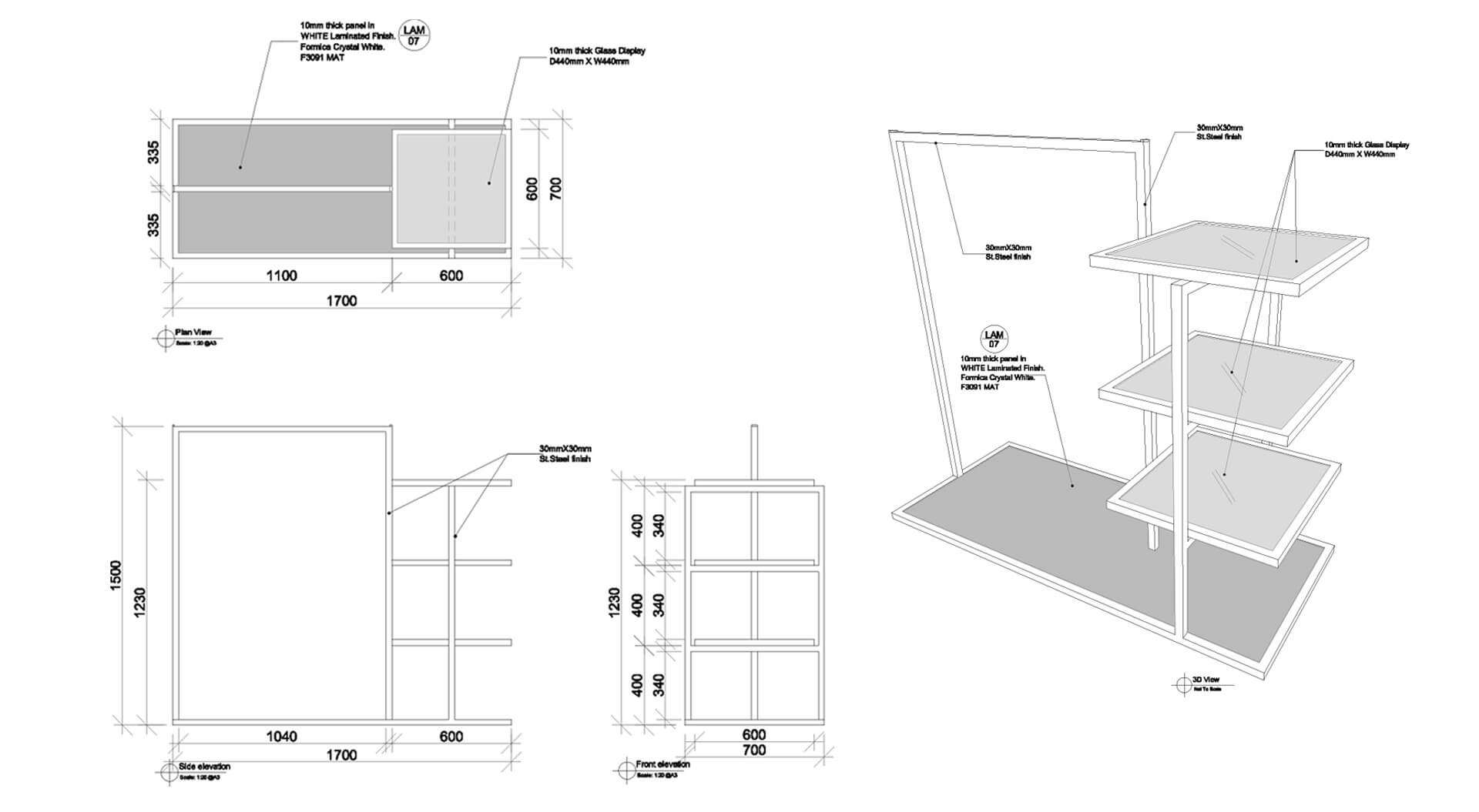 Tom Taylor interior store CAD merchandising system design