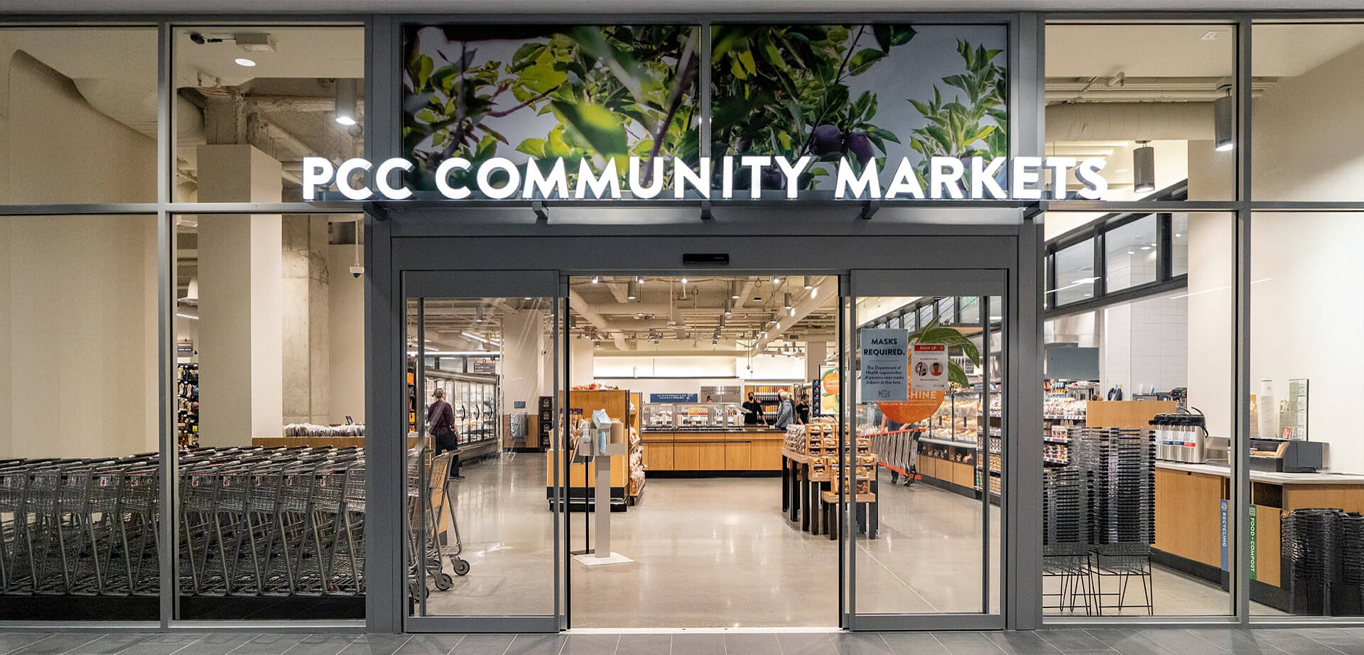 PCC Community Markets, which is a grocery store chain located in the Seattle area. Designed to emphasize prepared and fresh foods for office workers and residents. 