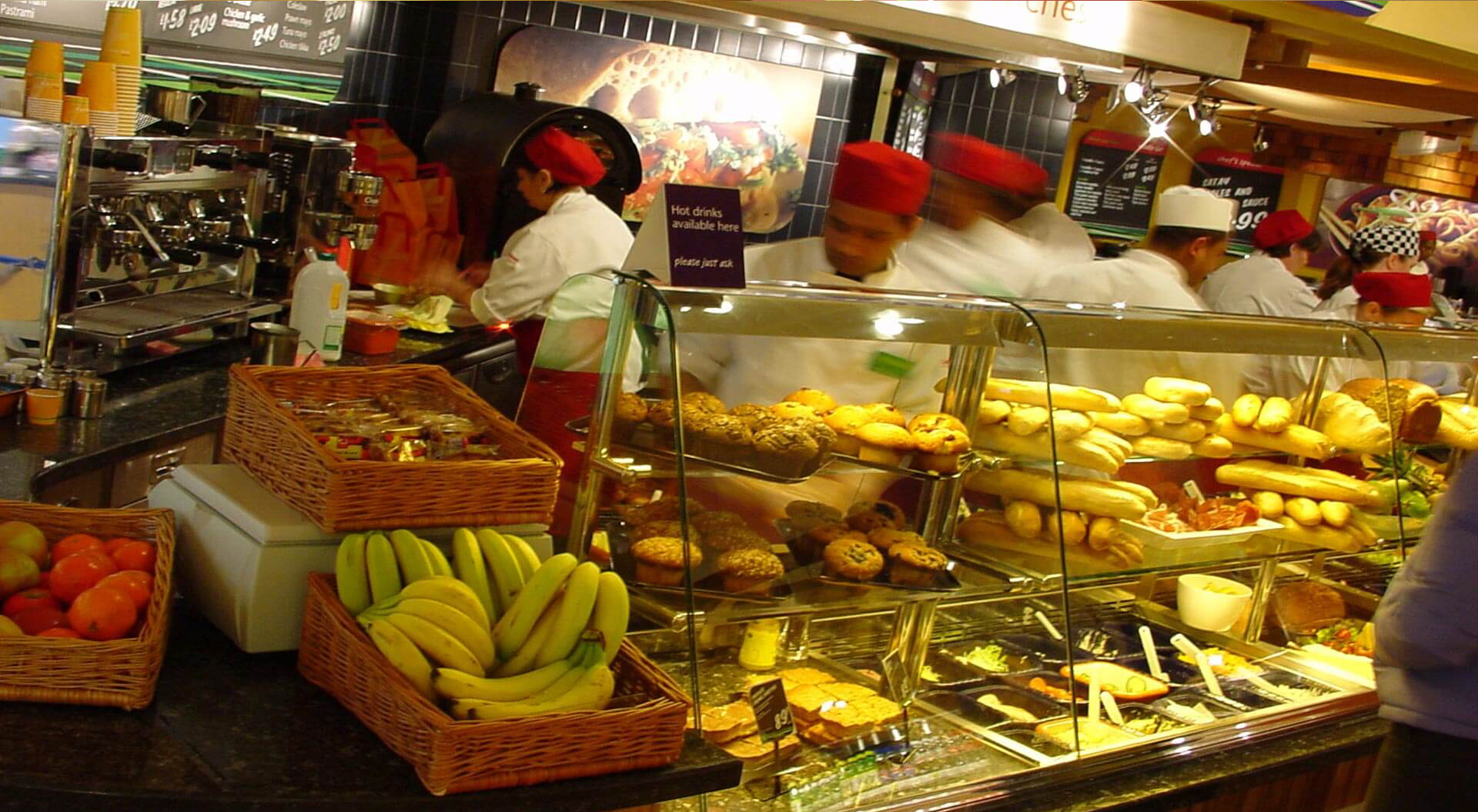 Safeway interior store design for food-to-go counter