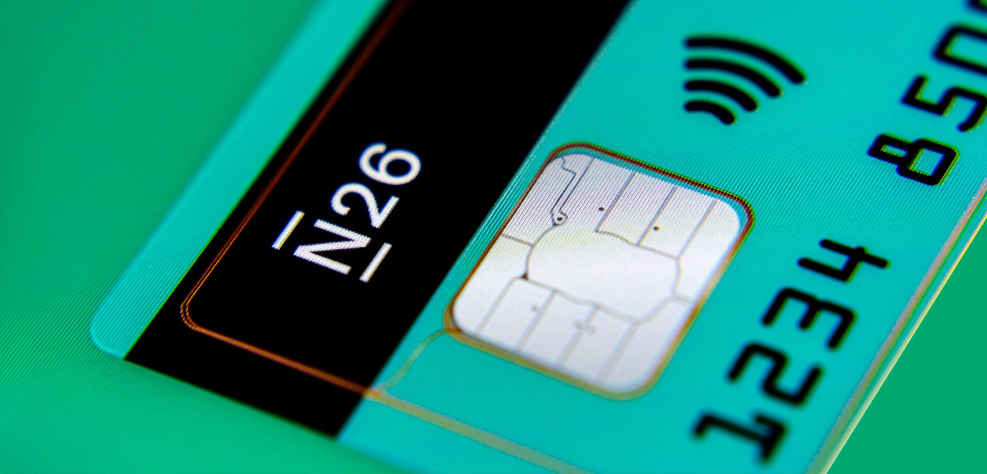 This is an N26 digital bank card, representing a mobile banking platform based in Germany.