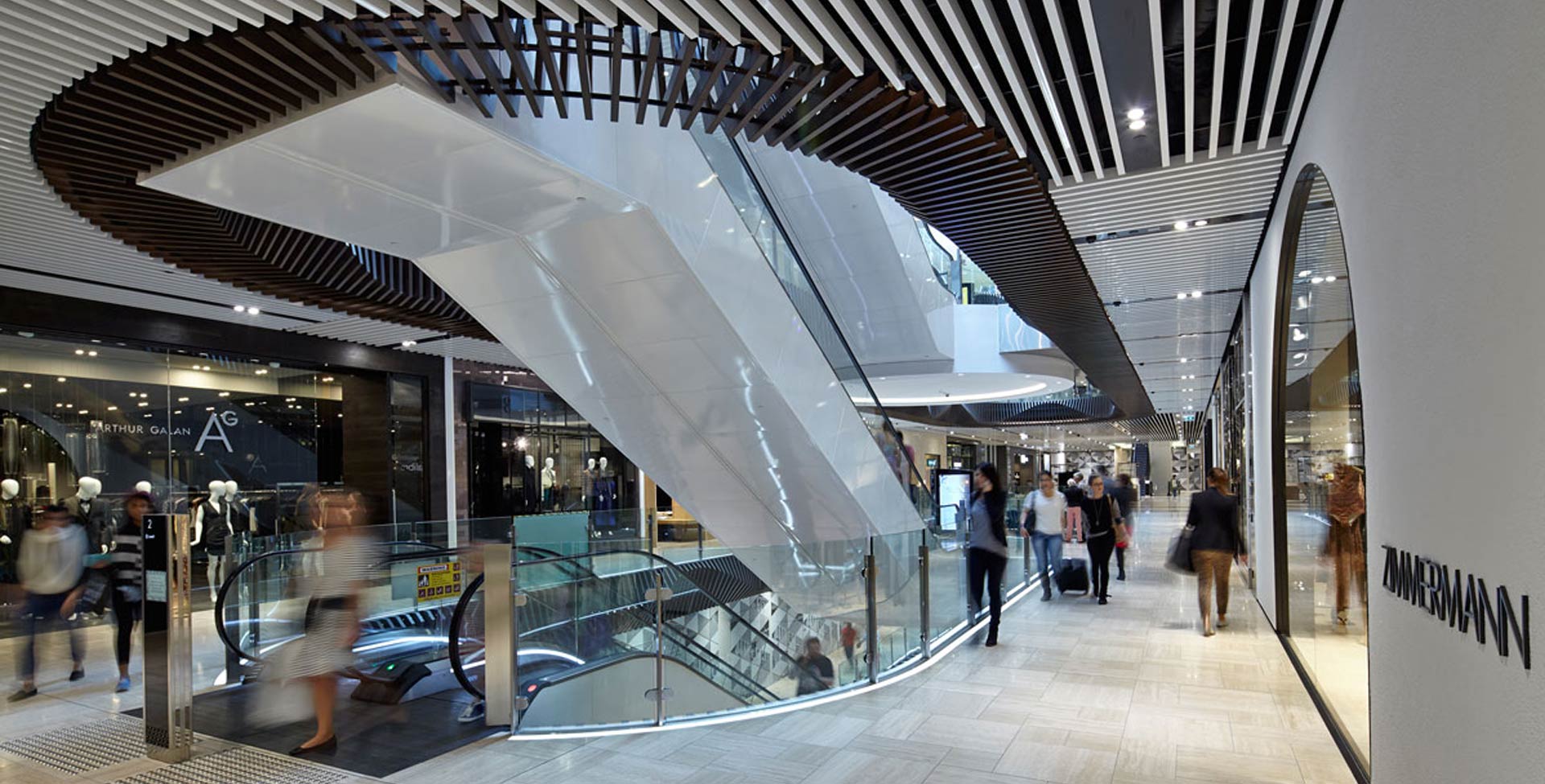 Emporium Mall Melbourne - successful design and branding concepts escalator circulation Emporium Mall Melbourne - successful design and branding concepts escalator circulation