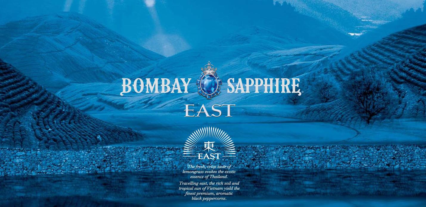 Branding for Bacardi Bombay Sapphire East activation campaign for global duty free travel retail Branding for Bacardi Bombay Sapphire East activation campaign for global duty free travel retail