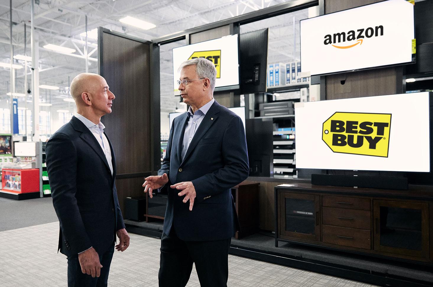 Best Buy and Amazon partnership brand marketing design Best Buy and Amazon partnership brand marketing design