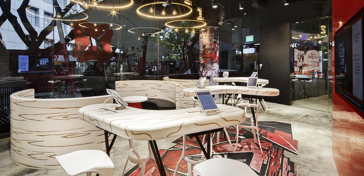 DBS Bank Singapore innovation customer cafe lounge DBS Bank Singapore innovation customer cafe lounge