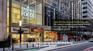 Whole Foods NYC - Store Entrance Branding. We create innovative supermarket brands that turn design 