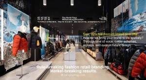 The north Face store interior - How do we bring your brand to life spatially? Through tone of voice,
