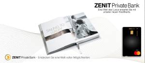 Zenit Private Bank - A world of luxury awaits you with our new credit card - Credit Card Design and 