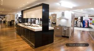 Harrods household appliances department – Luxury kitchen hobs, interior design solutions