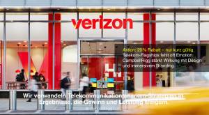Verizon - Telekom-Flagships fehlt oft Emotion. 
CampbellRigg stärkt Wirkung mit Design 
und immers