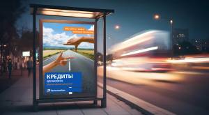 PSB Bank bus stop advertising and marketing material