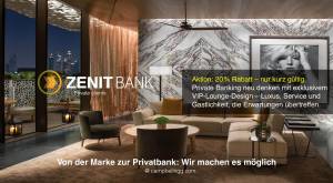 Zenit Private Banking neu gedacht – mit exklusivem VIP-Lounge-Design – Luxus, Service und Gastlichke