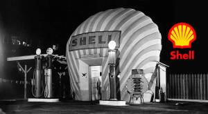 Shell Petrol Forecourt, Winston-Salem, North Carolina, USA - 1930’s - Distinctive. Memorable Brandin