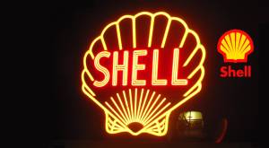 Shell Petrol Forecourt, branding